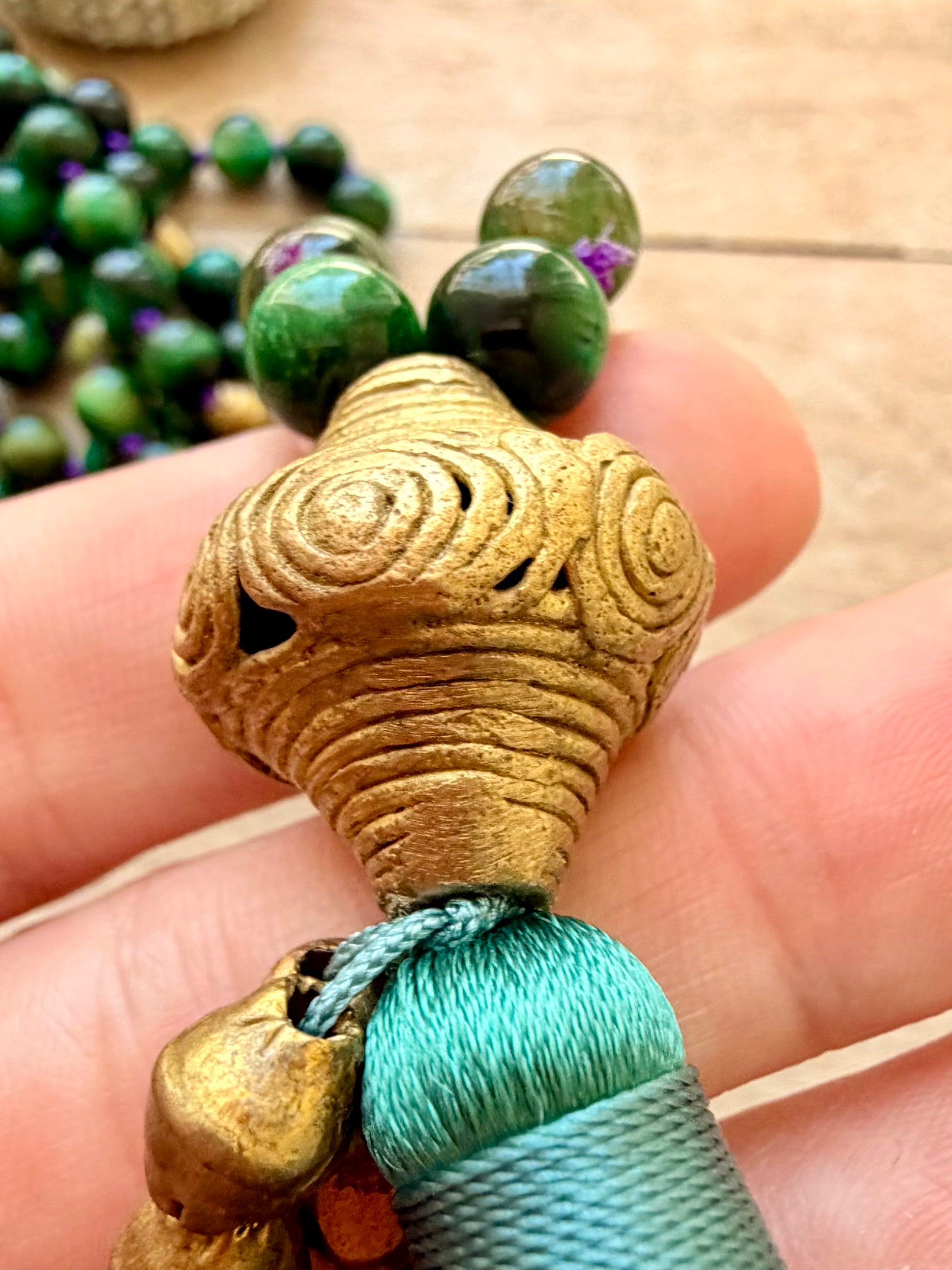 Green Tiger Eye Mala Necklace