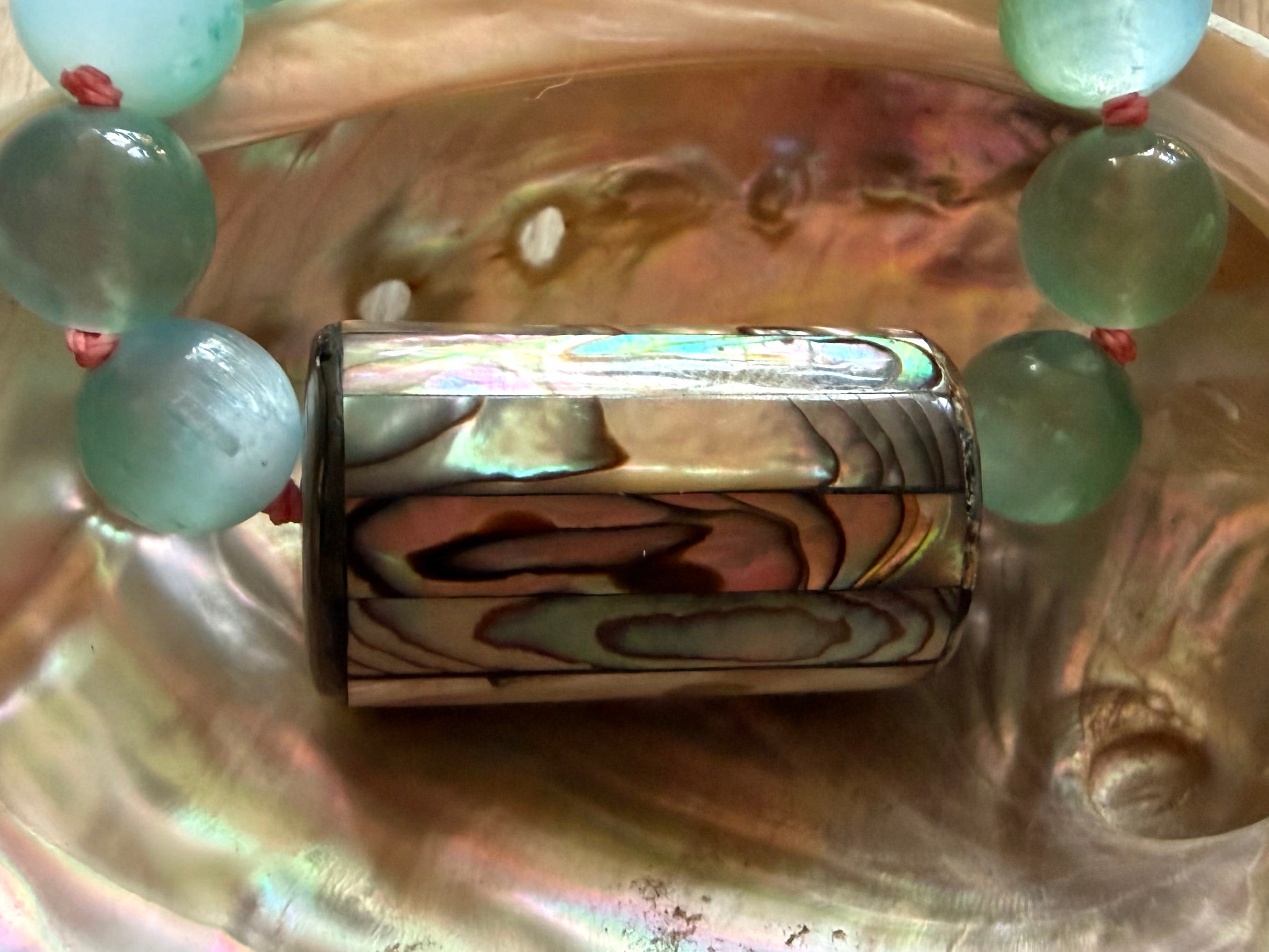 Crystal Cove Selenite Abalone Necklace
