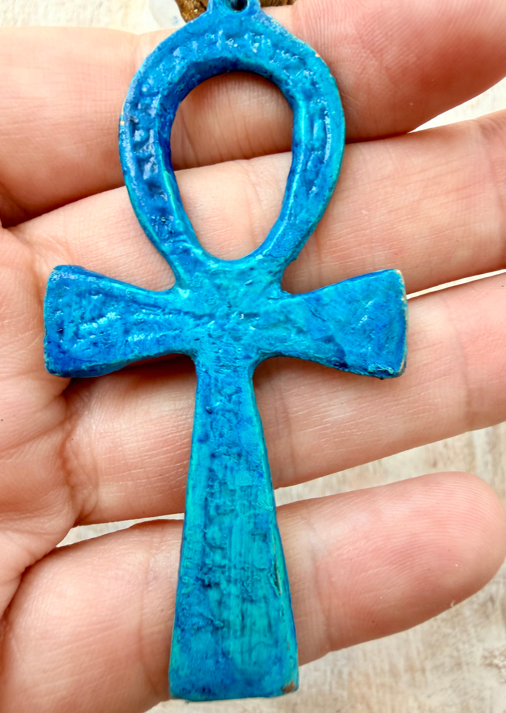 Cleopatra Moonstone Scarab Ankh Necklace
