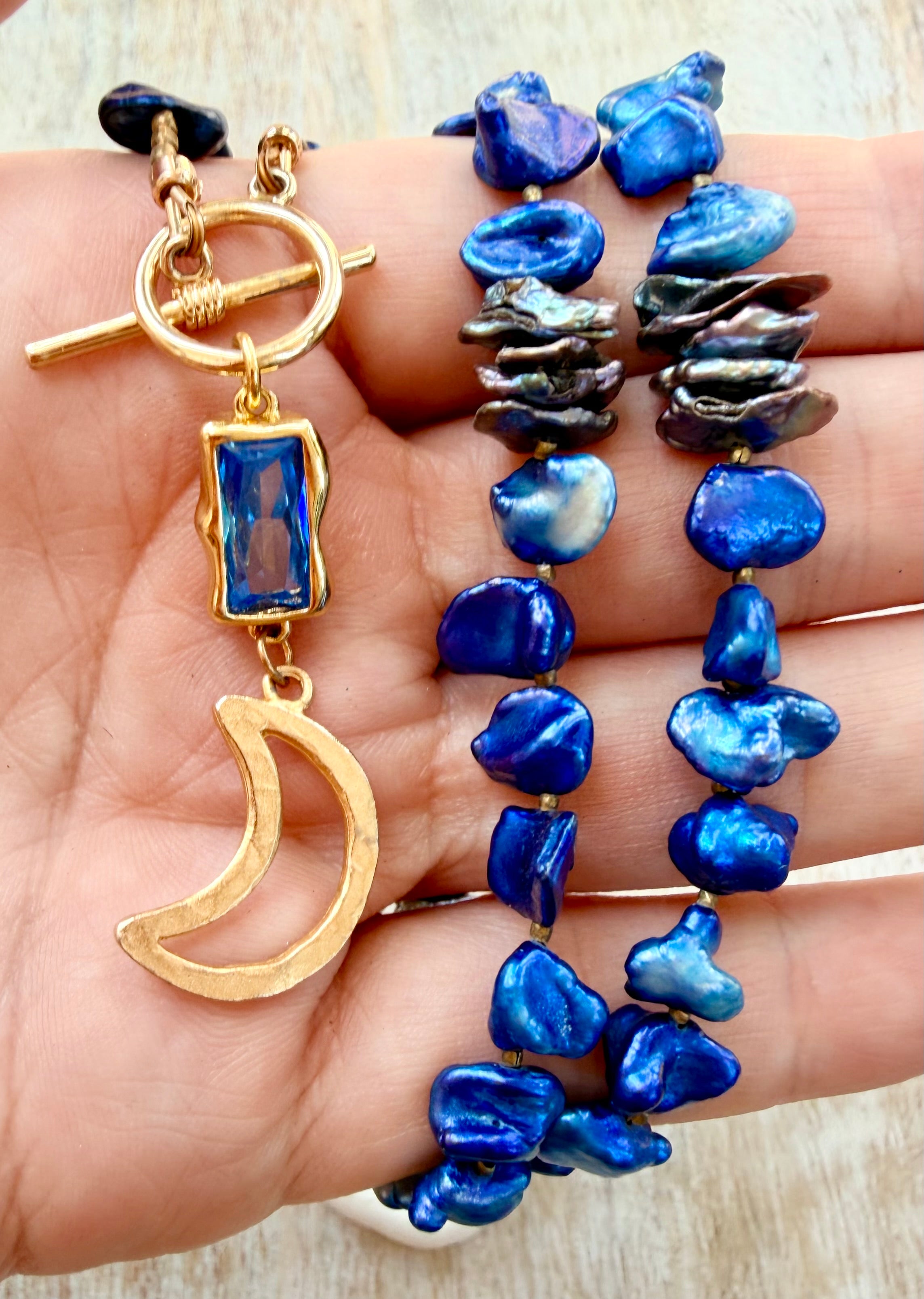 The Catalina Pearl Moon Necklace