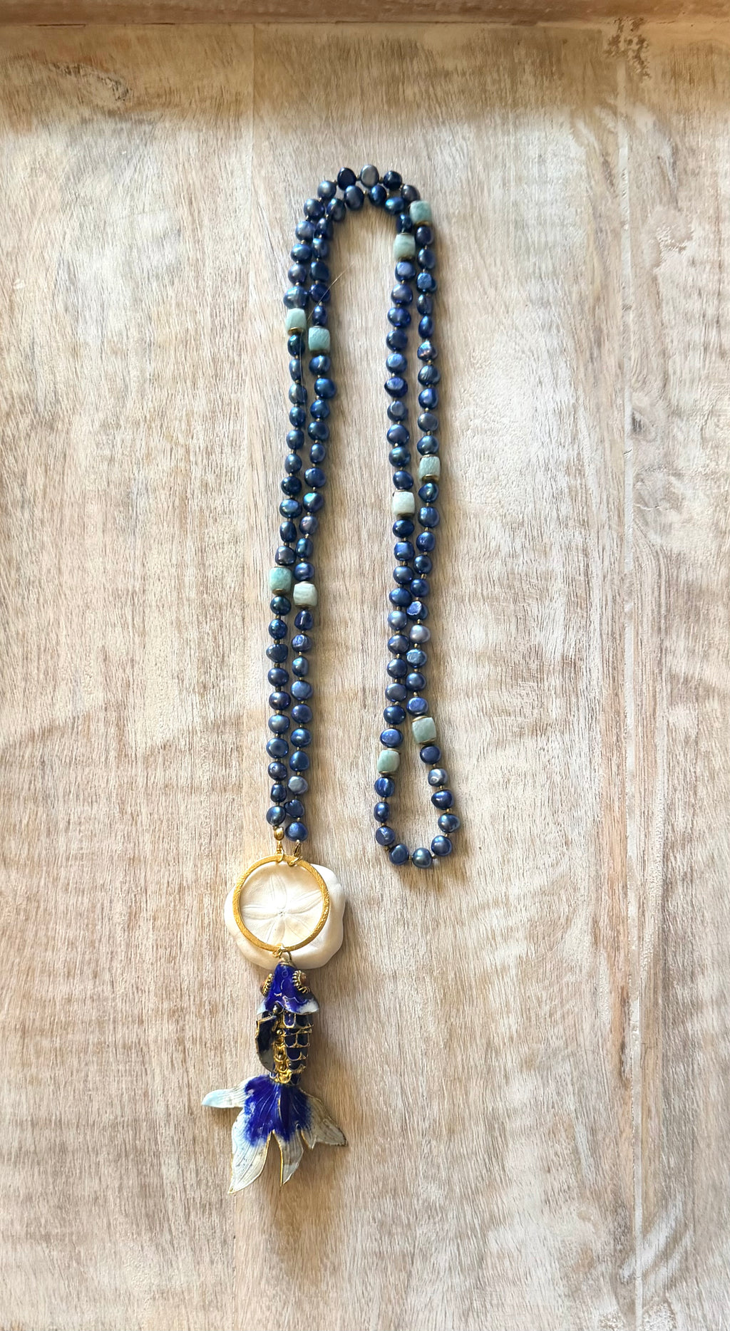 Blue Pearl Laguna Necklace