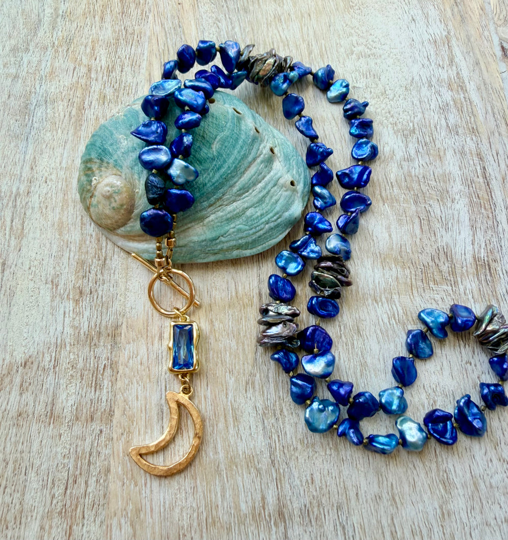 The Catalina Pearl Moon Necklace