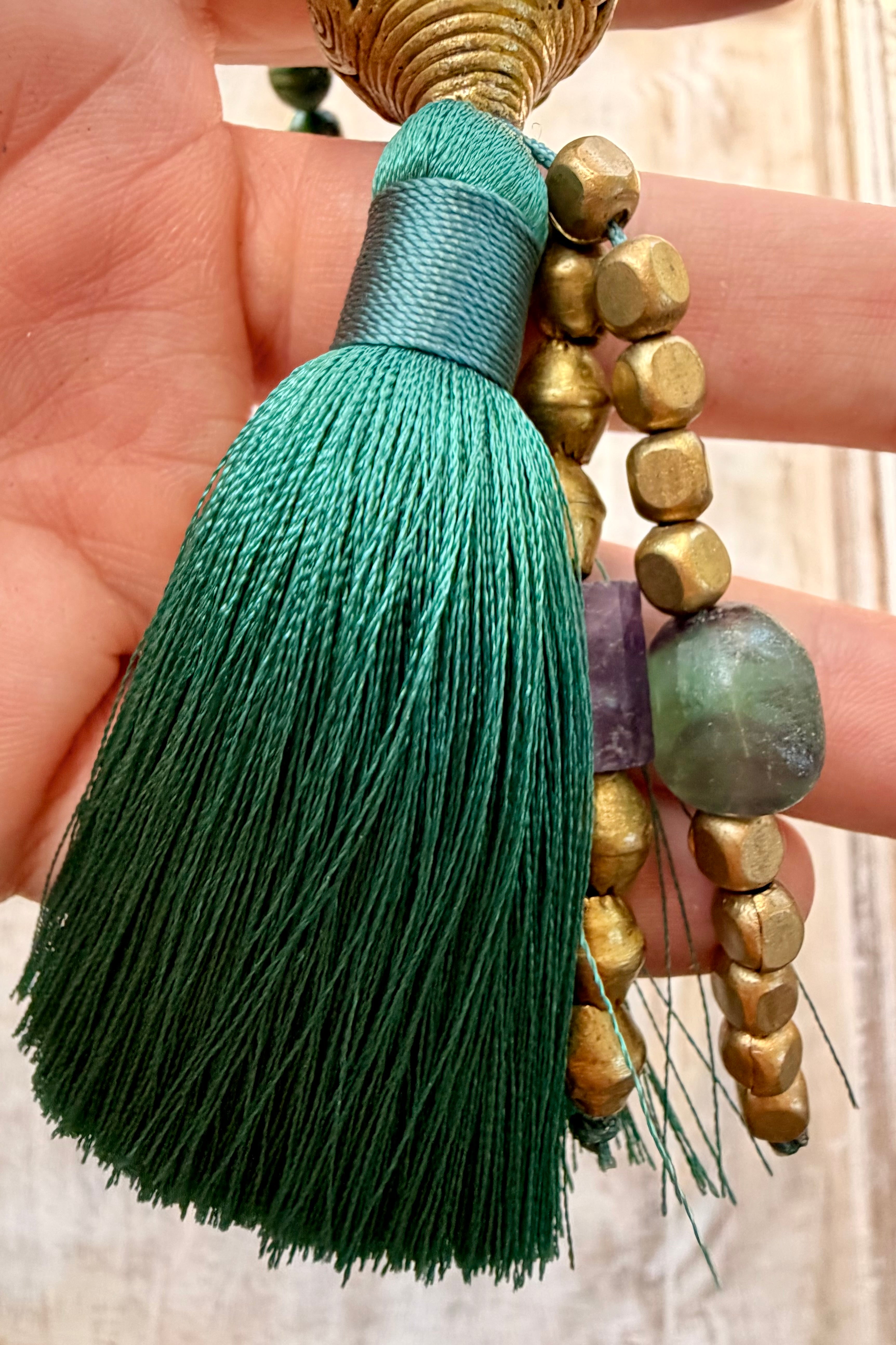 Green Tiger Eye Mala Necklace