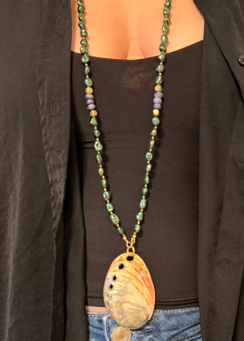Cambria Pearl & Abalone Necklace
