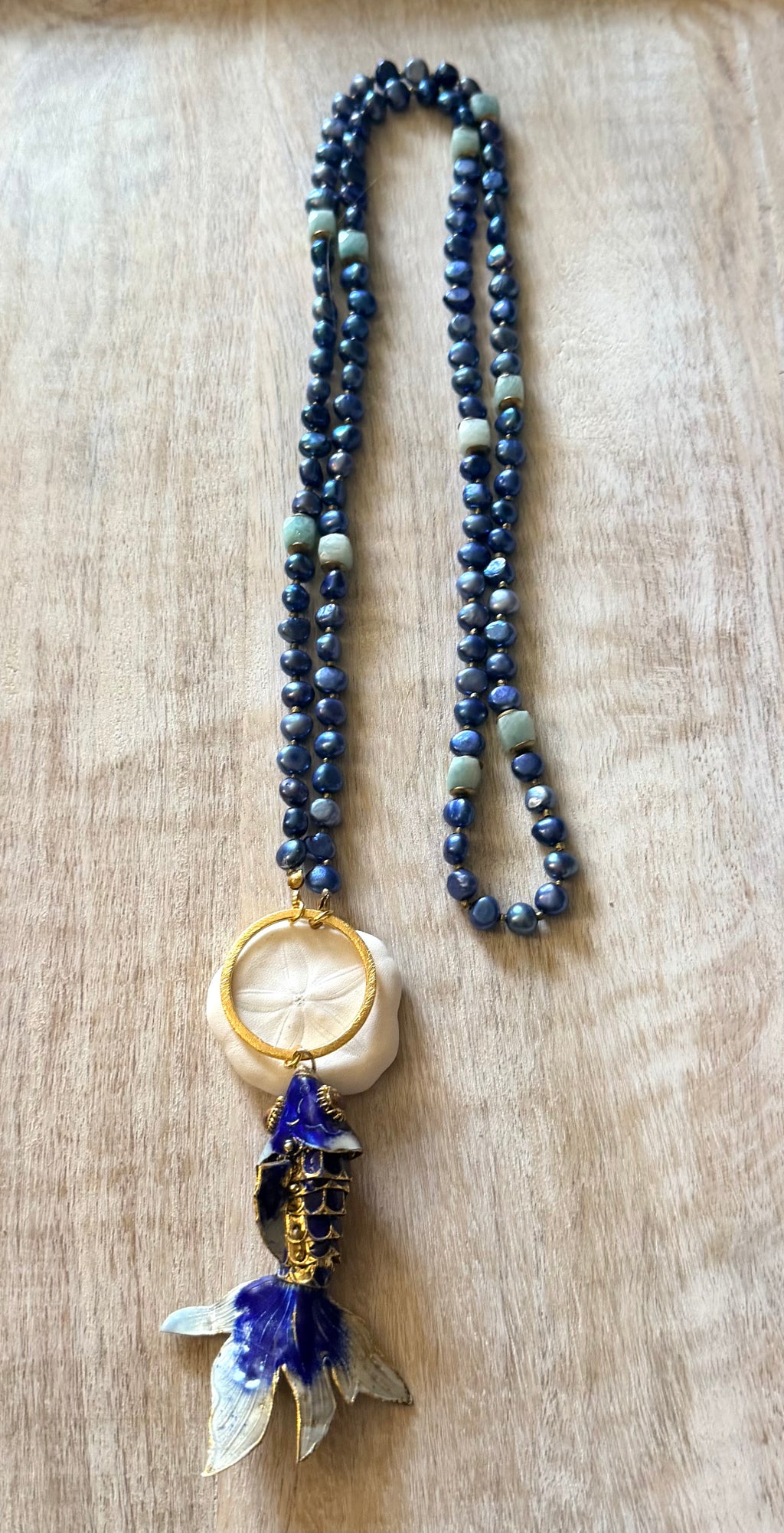 Blue Pearl Laguna Necklace