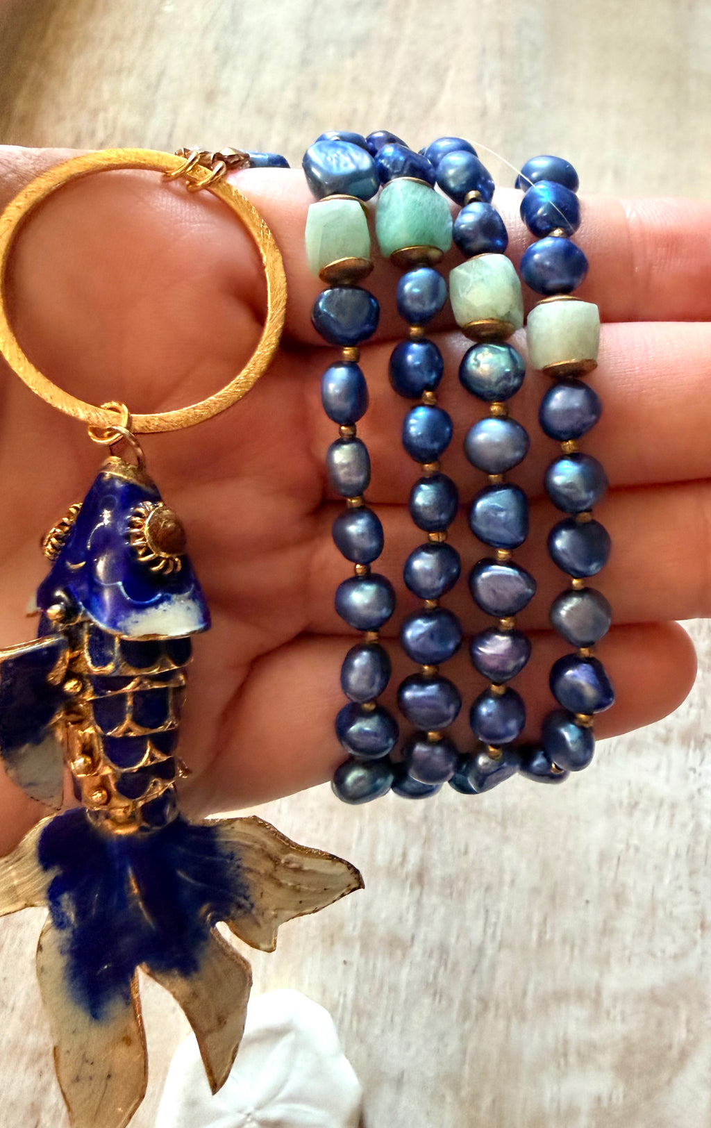 Blue Pearl Laguna Necklace