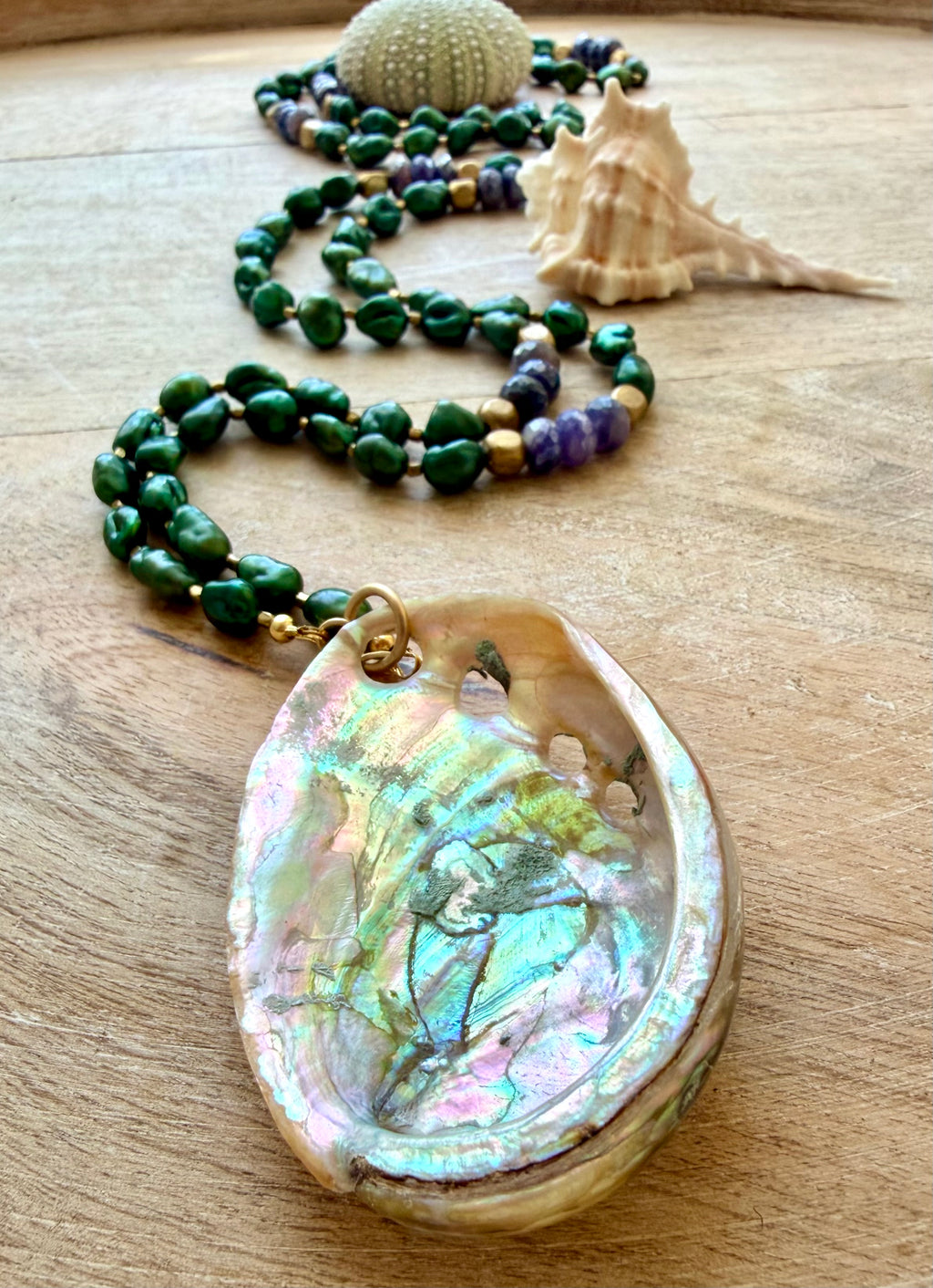 Cambria Pearl & Abalone Necklace