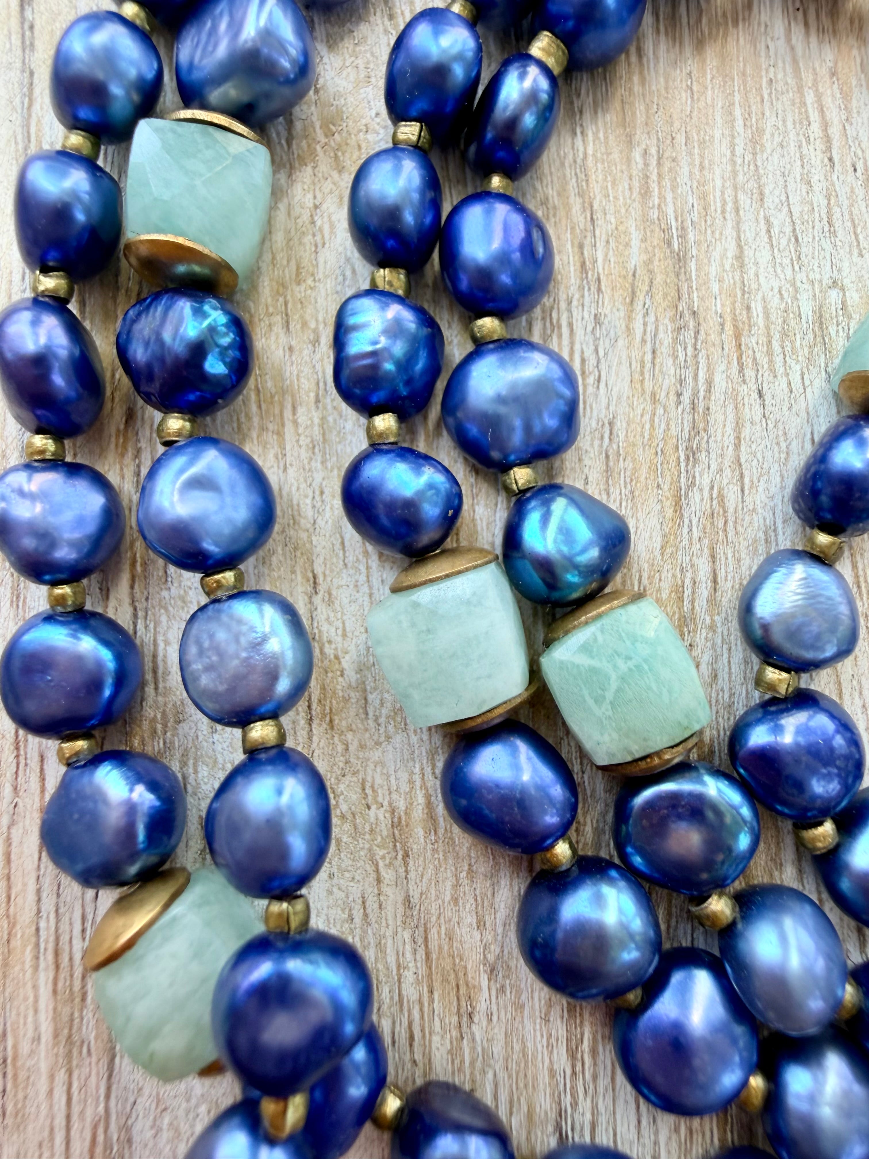 Blue Pearl Laguna Necklace