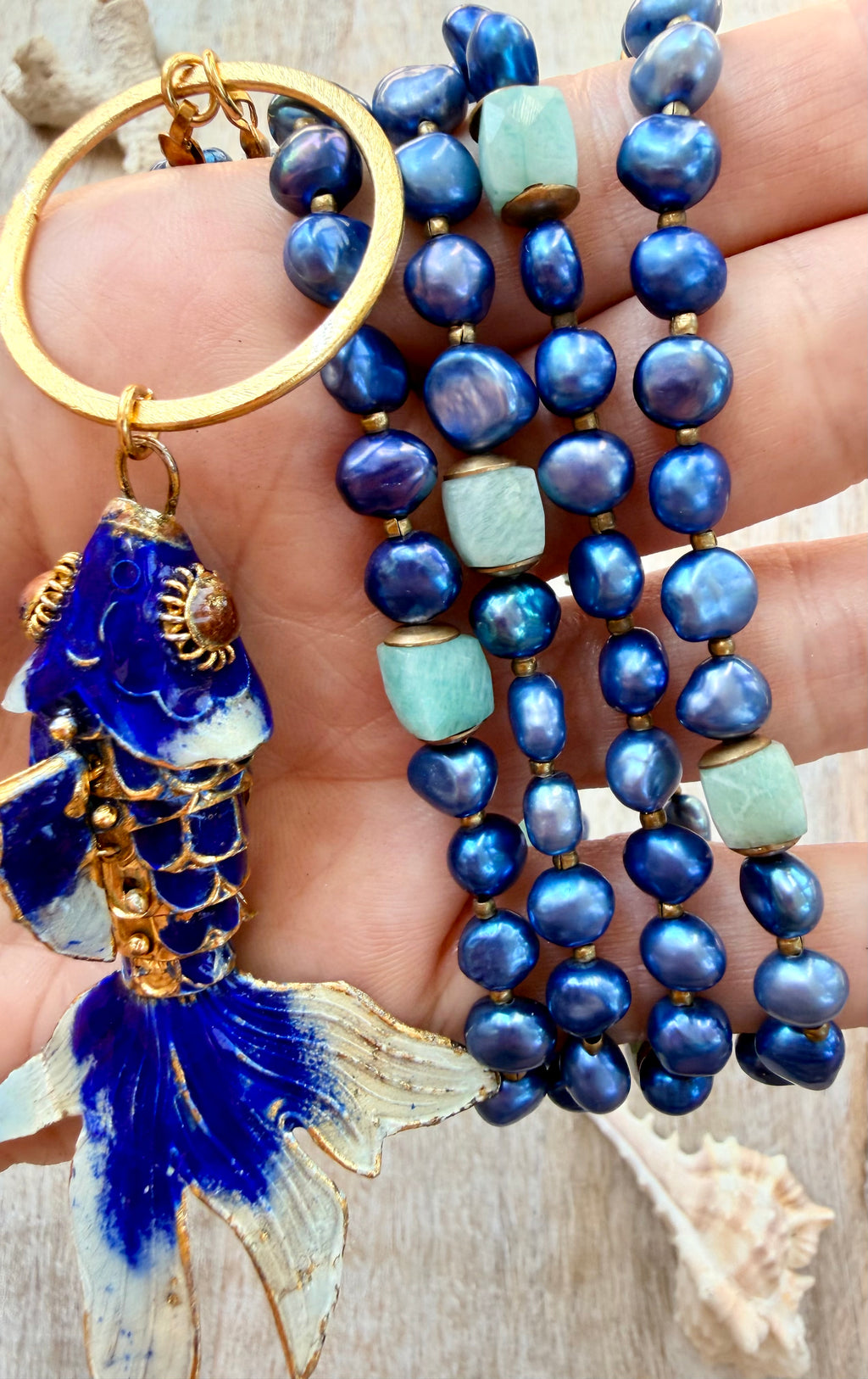 Blue Pearl Laguna Necklace