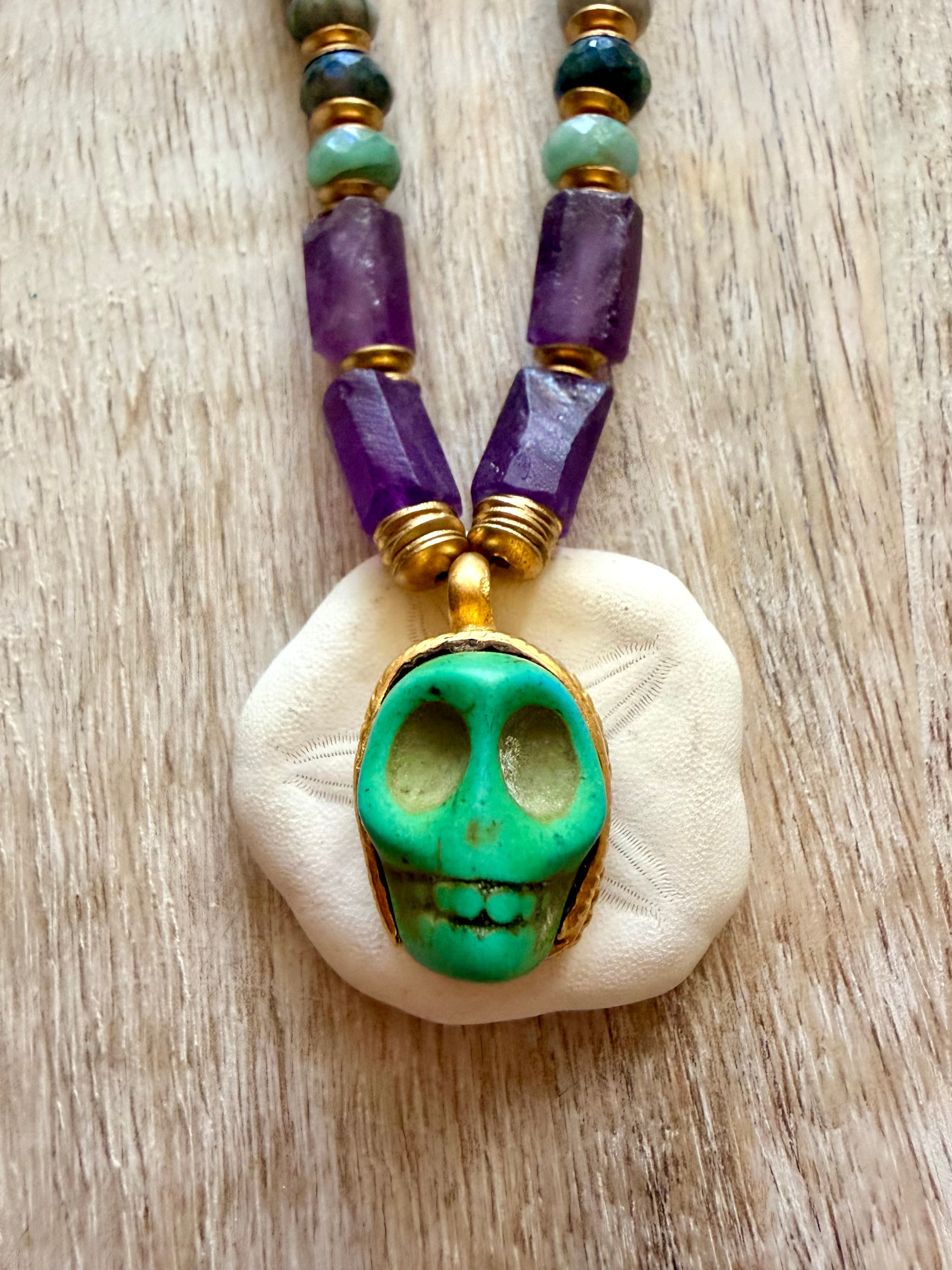 Maya Skull Necklace