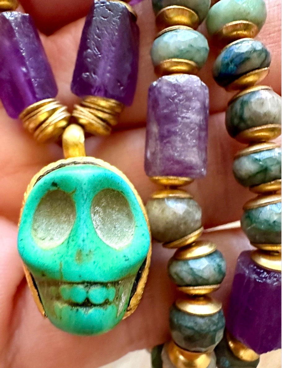 Maya Skull Necklace
