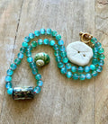 Crystal Cove Selenite Abalone Necklace