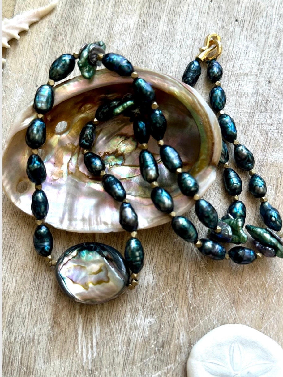 The Los Osos Pearl & Abalone Necklace