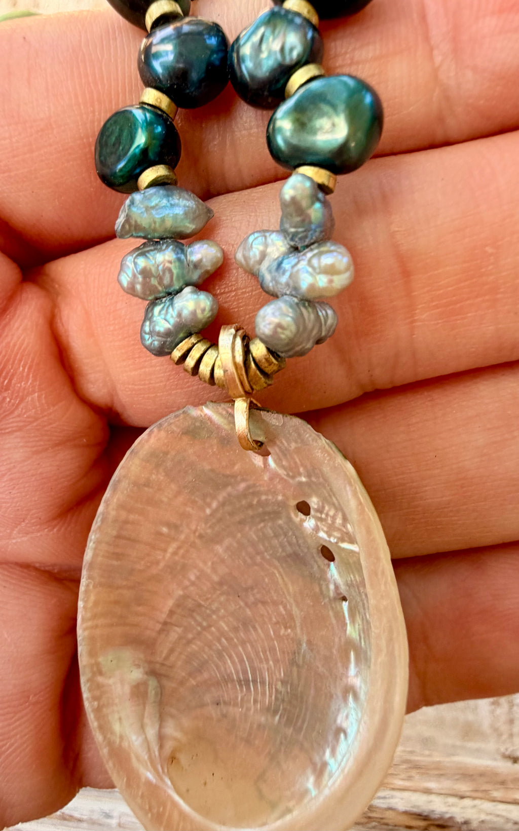 The Morro Bay Pearl & Abalone Necklace
