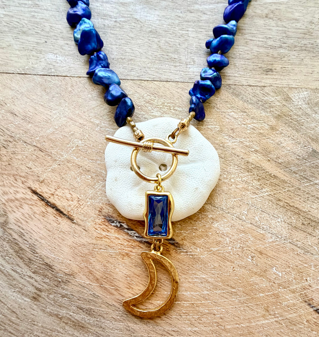 The Catalina Pearl Moon Necklace