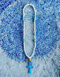 Cleopatra Moonstone Scarab Ankh Necklace