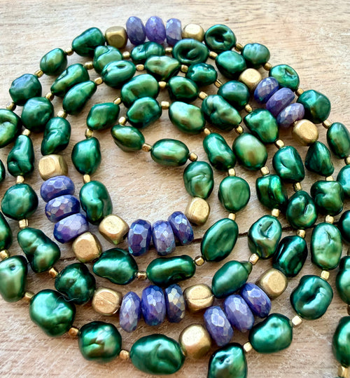 Cambria Pearl & Abalone Necklace