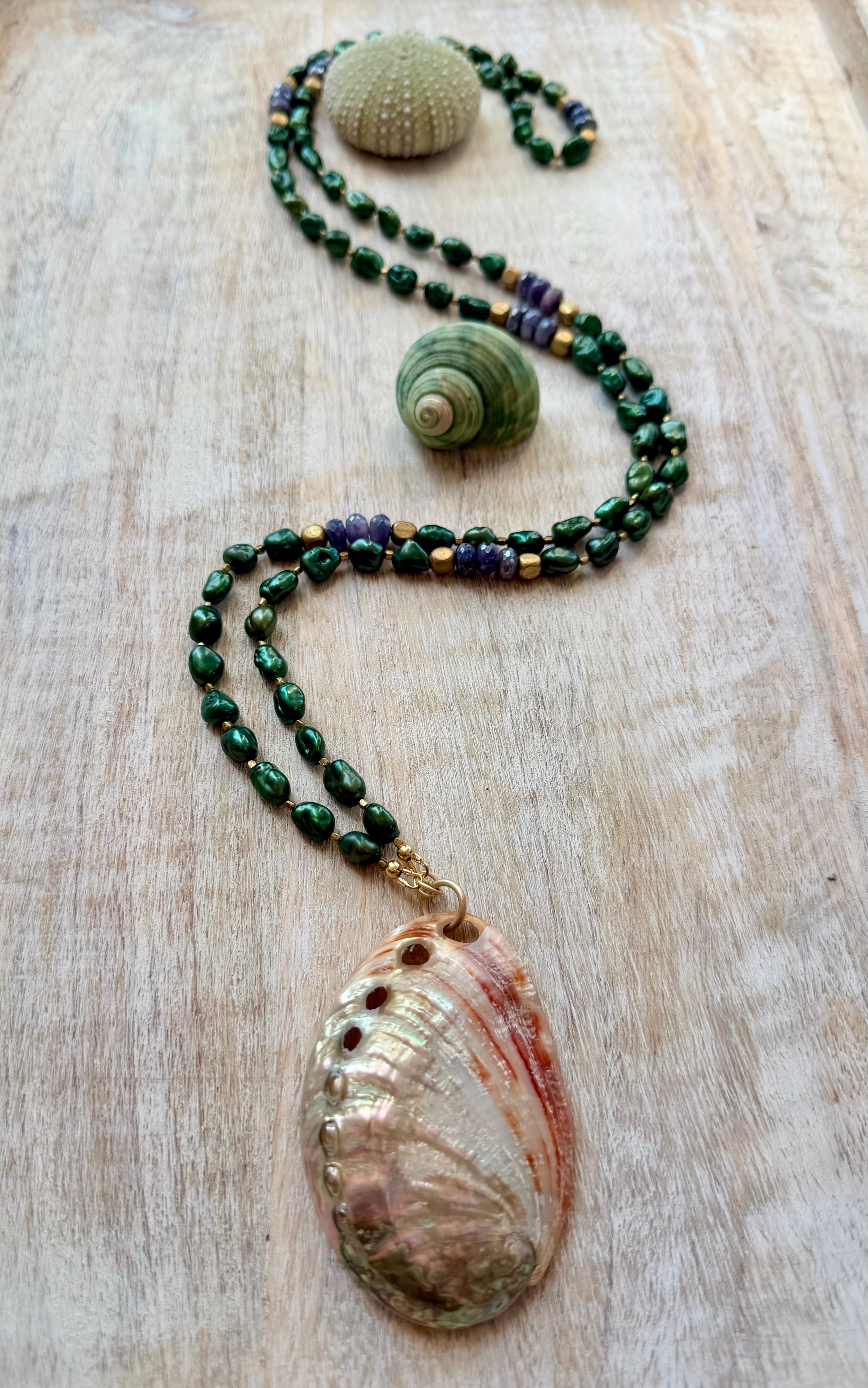 Cambria Pearl & Abalone Necklace