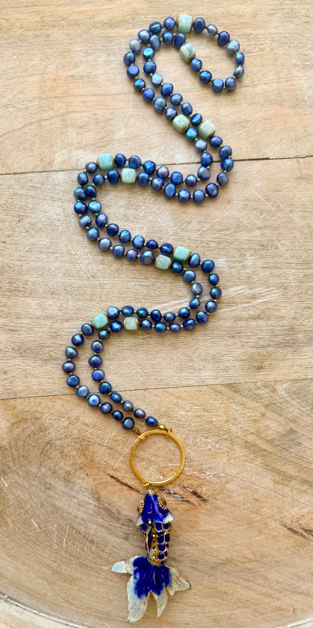 Blue Pearl Laguna Necklace