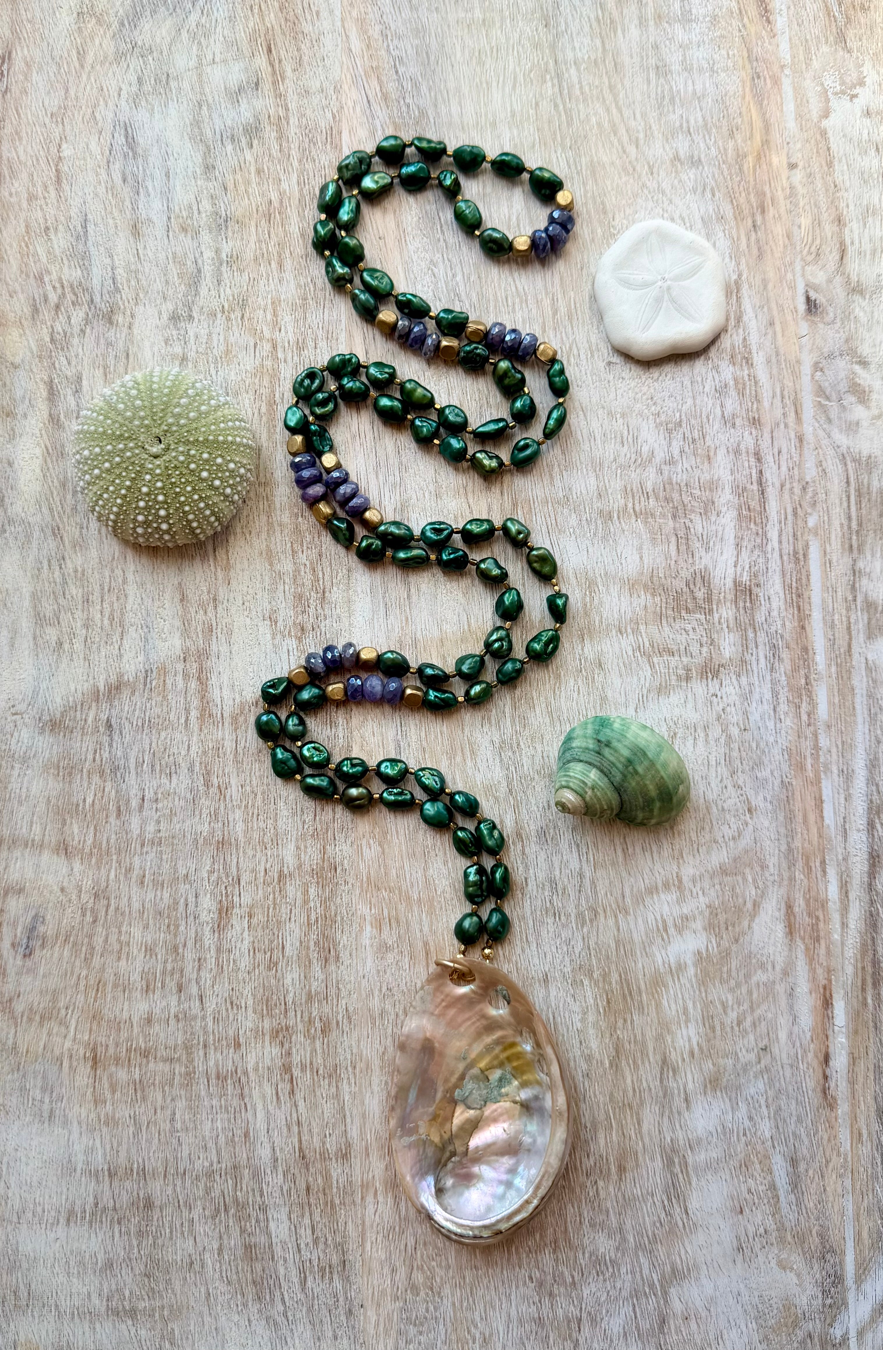 Cambria Pearl & Abalone Necklace
