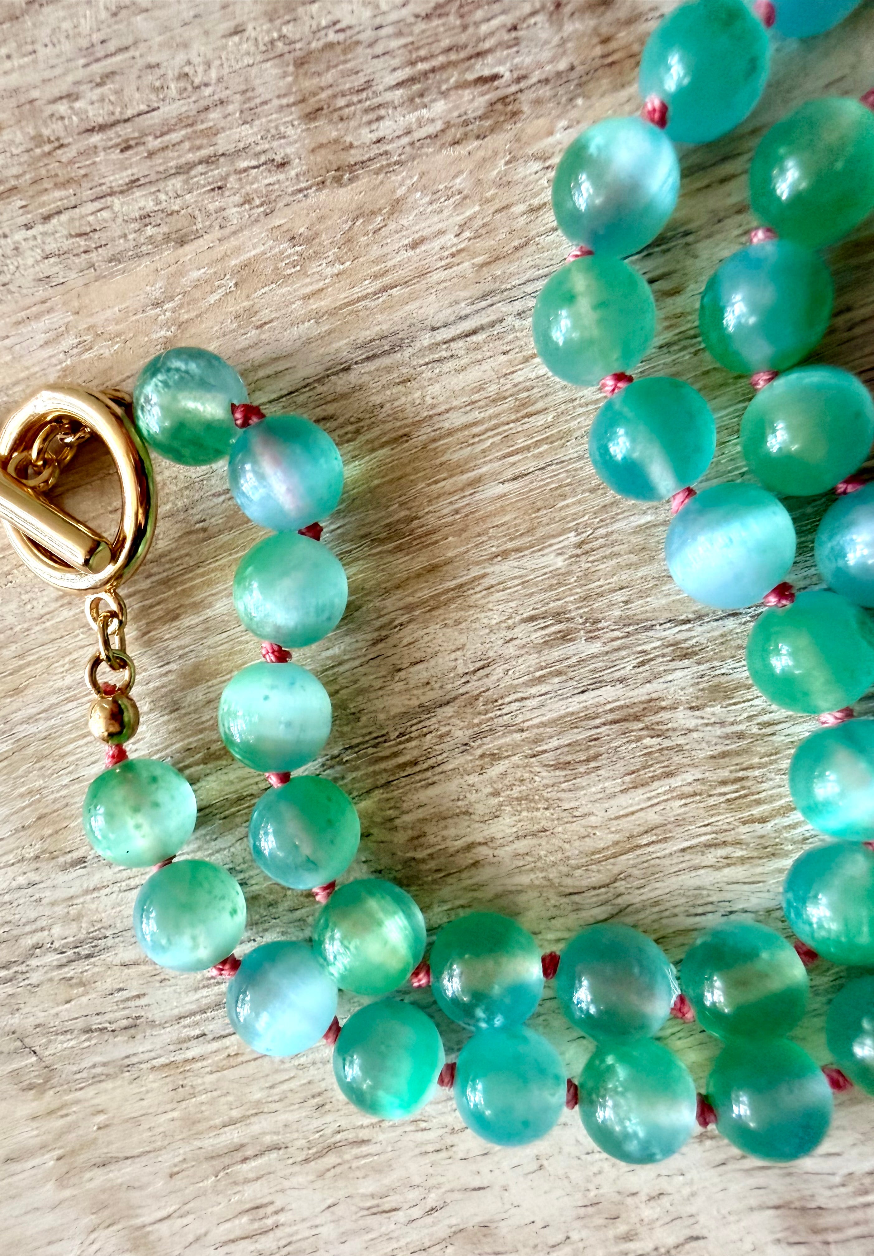 Crystal Cove Selenite Abalone Necklace