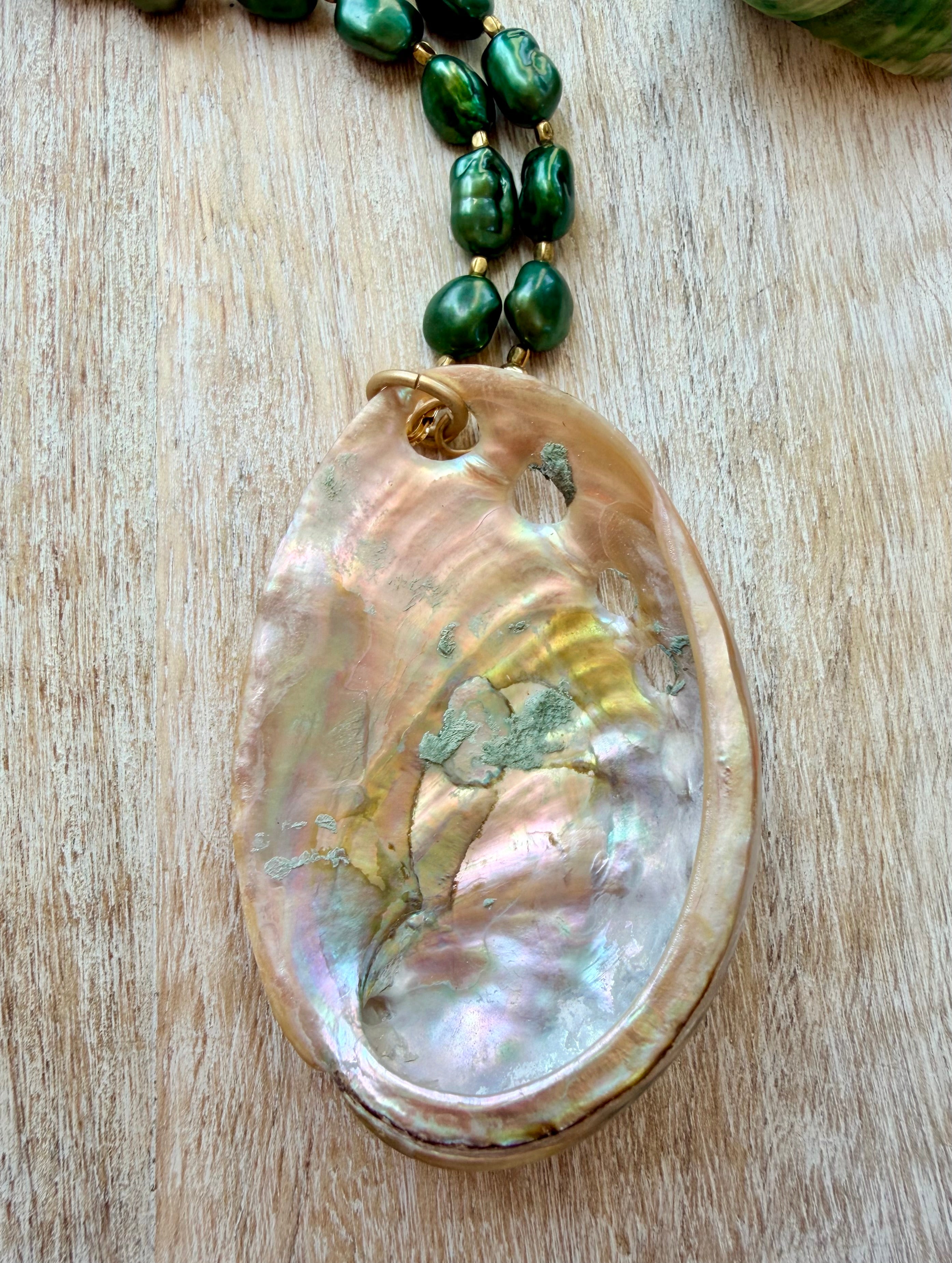Cambria Pearl & Abalone Necklace