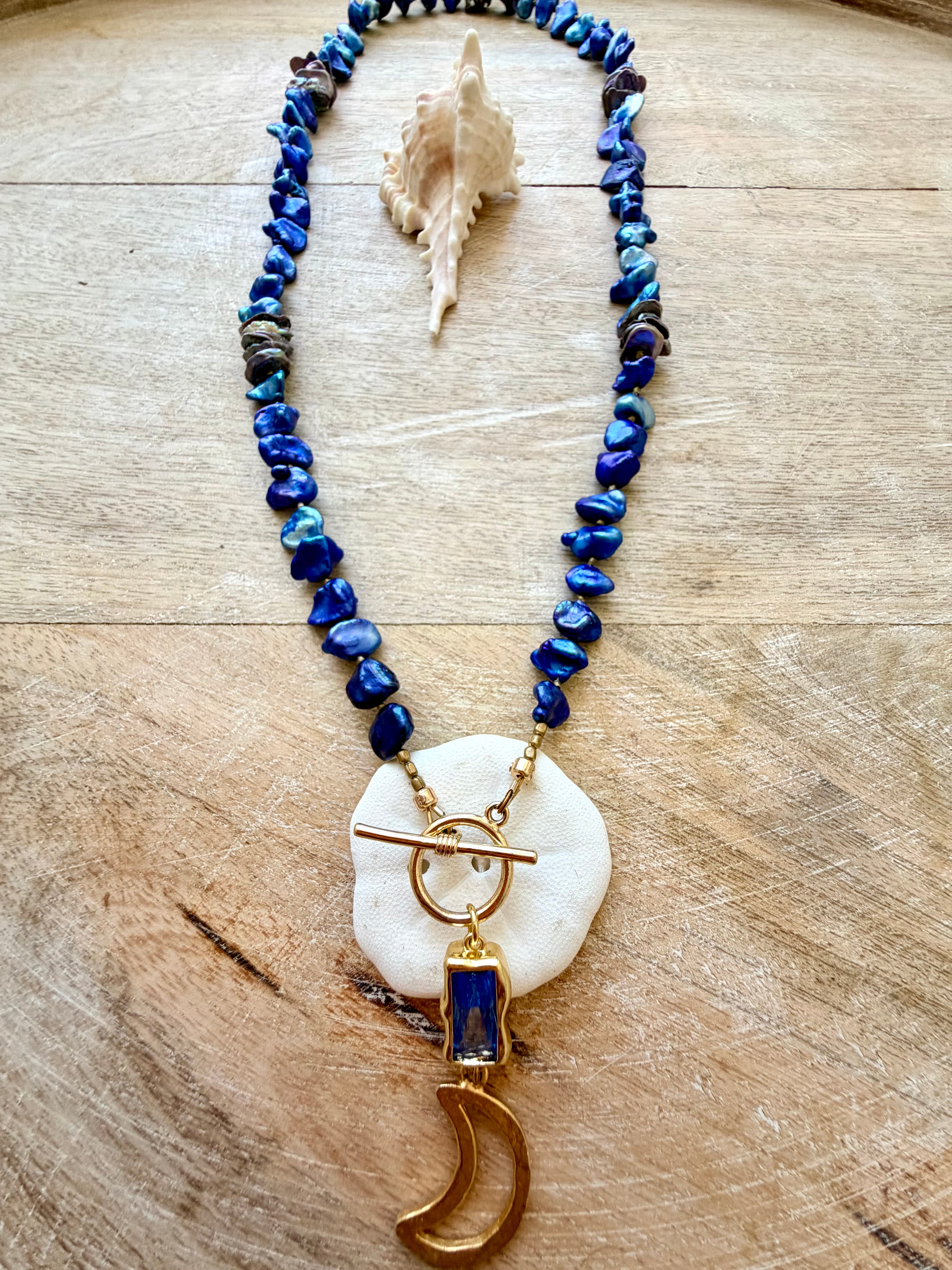 The Catalina Pearl Moon Necklace