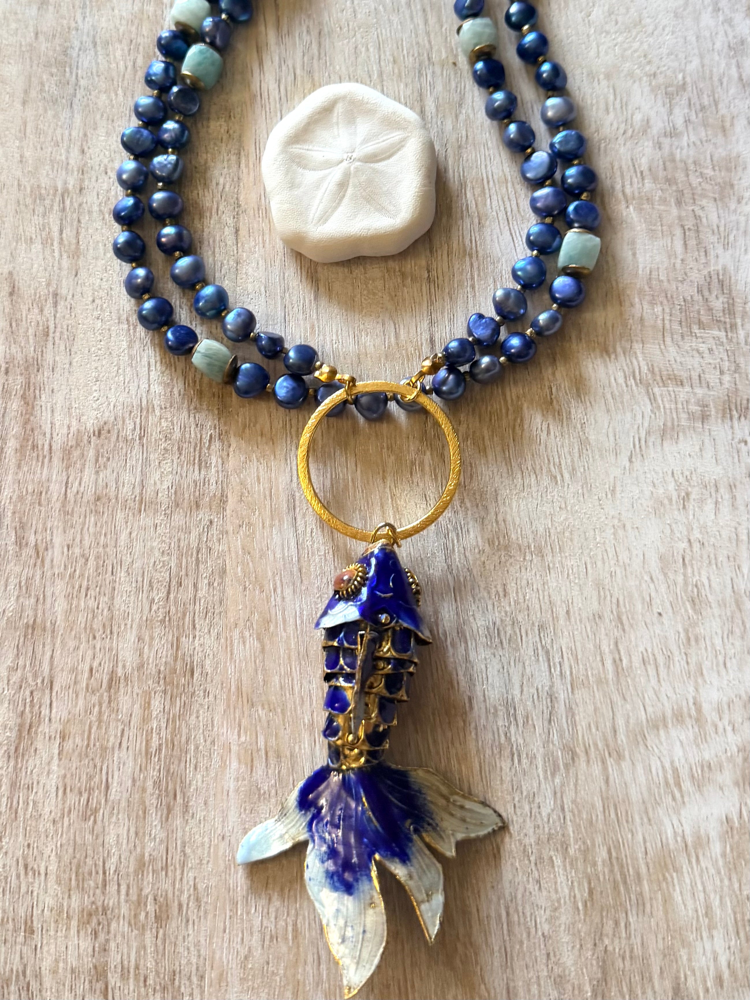 Blue Pearl Laguna Necklace