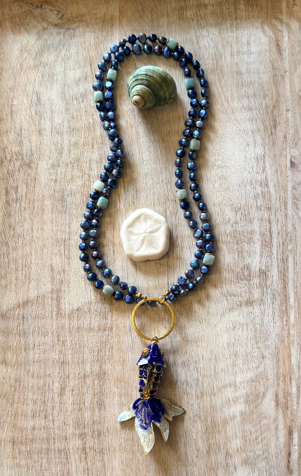 Blue Pearl Laguna Necklace