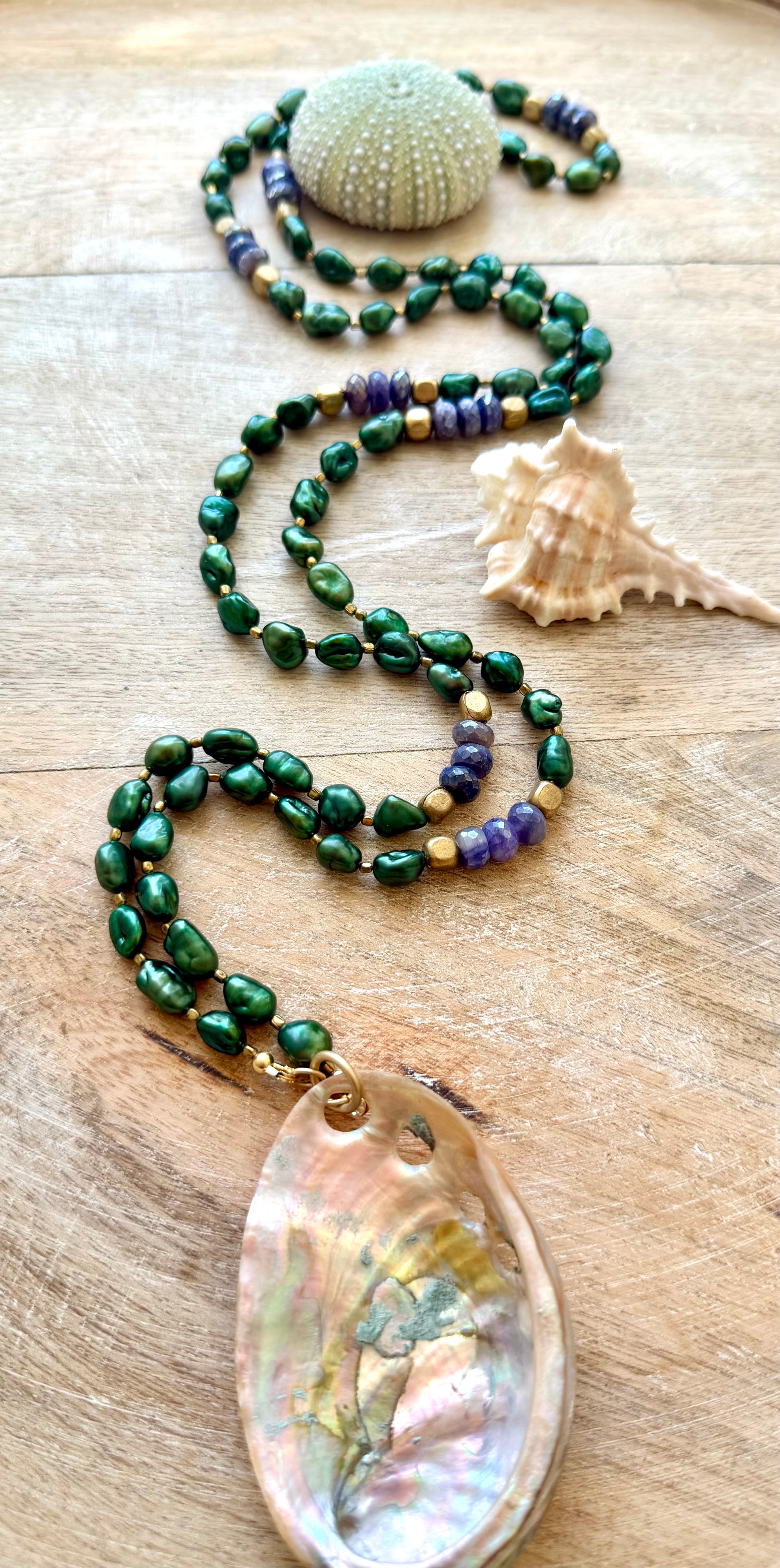 Cambria Pearl & Abalone Necklace