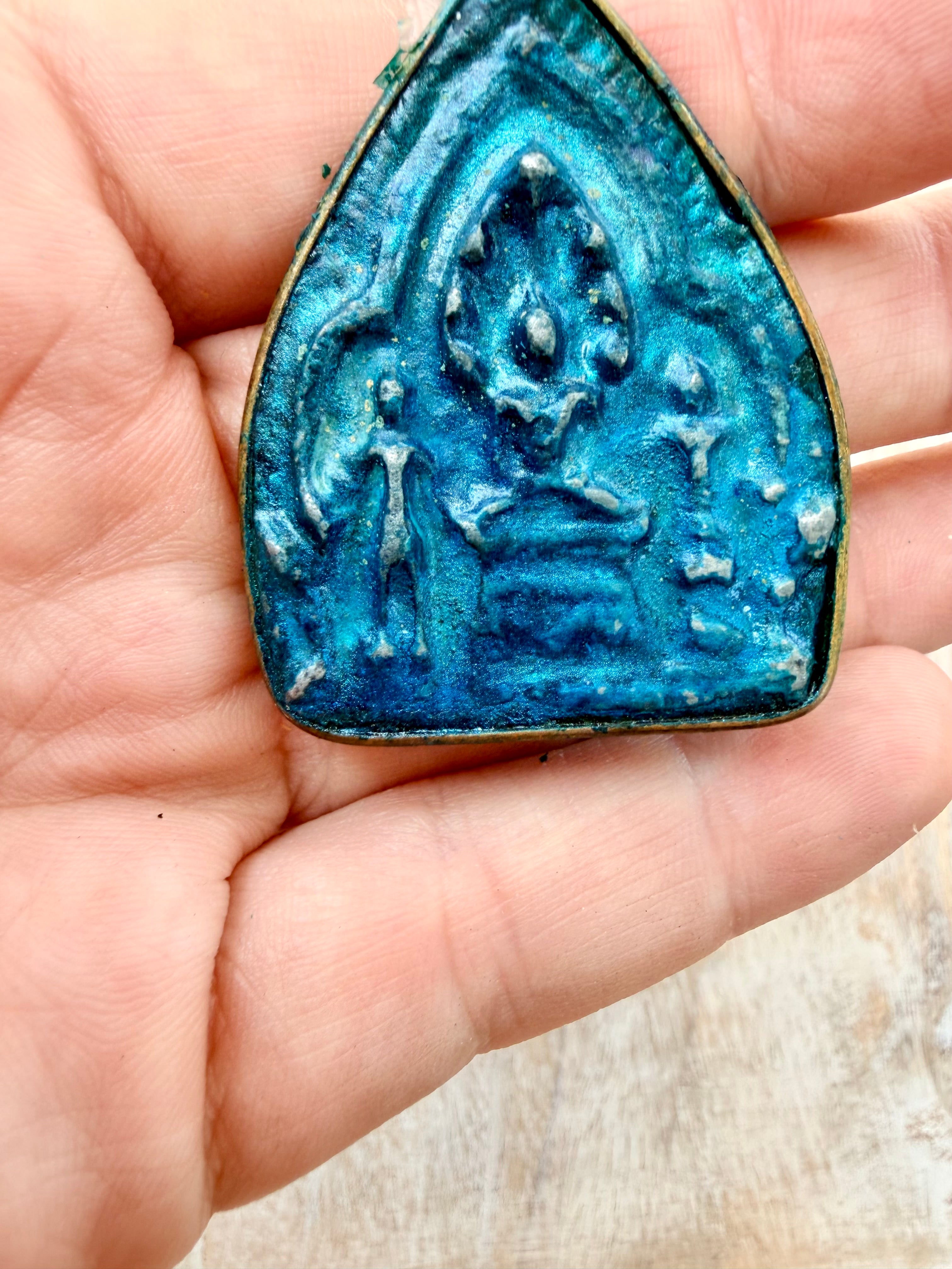 Indian Agate & Tibetan Pendant Necklace