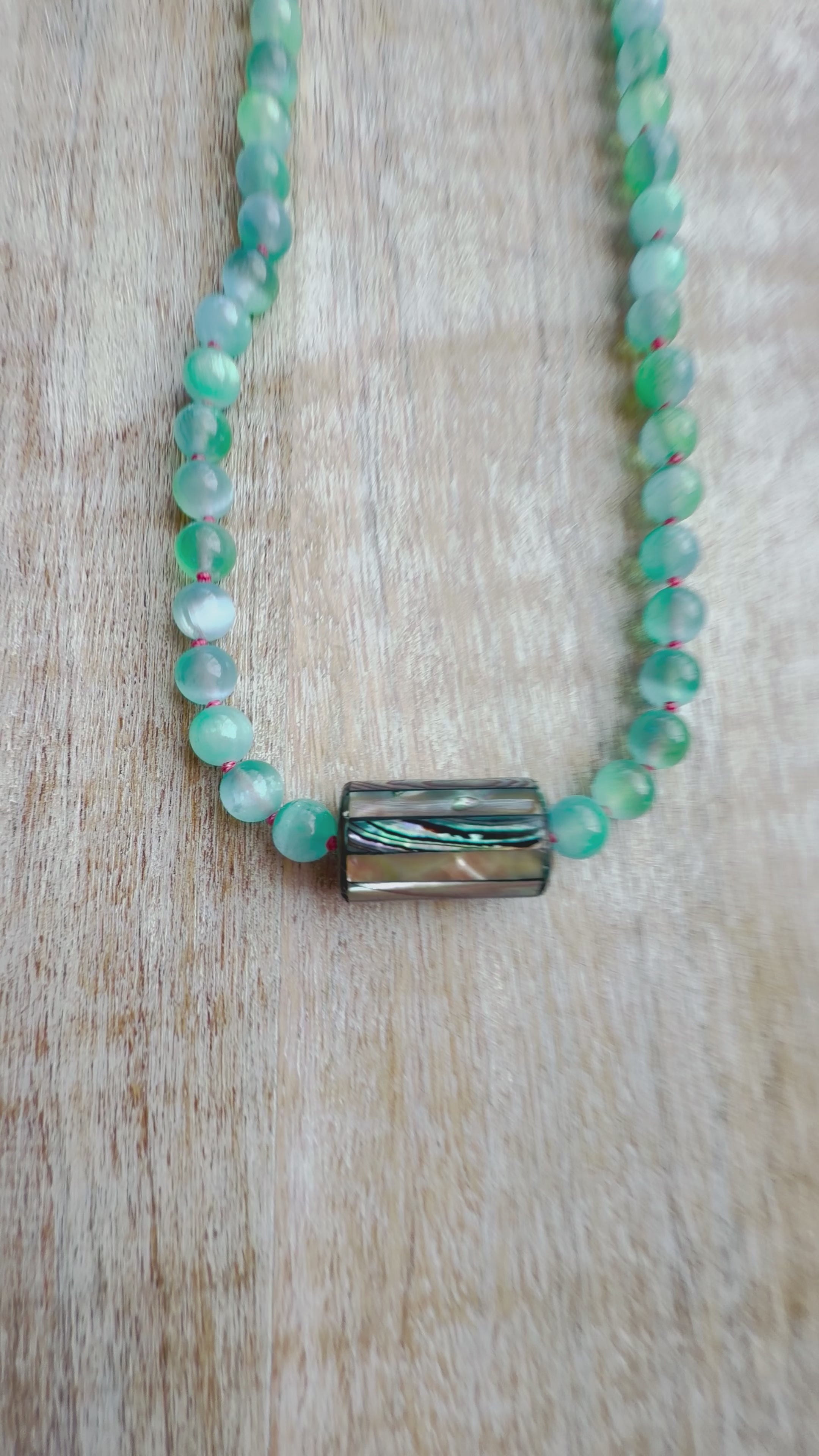 Crystal Cove Selenite Abalone Necklace