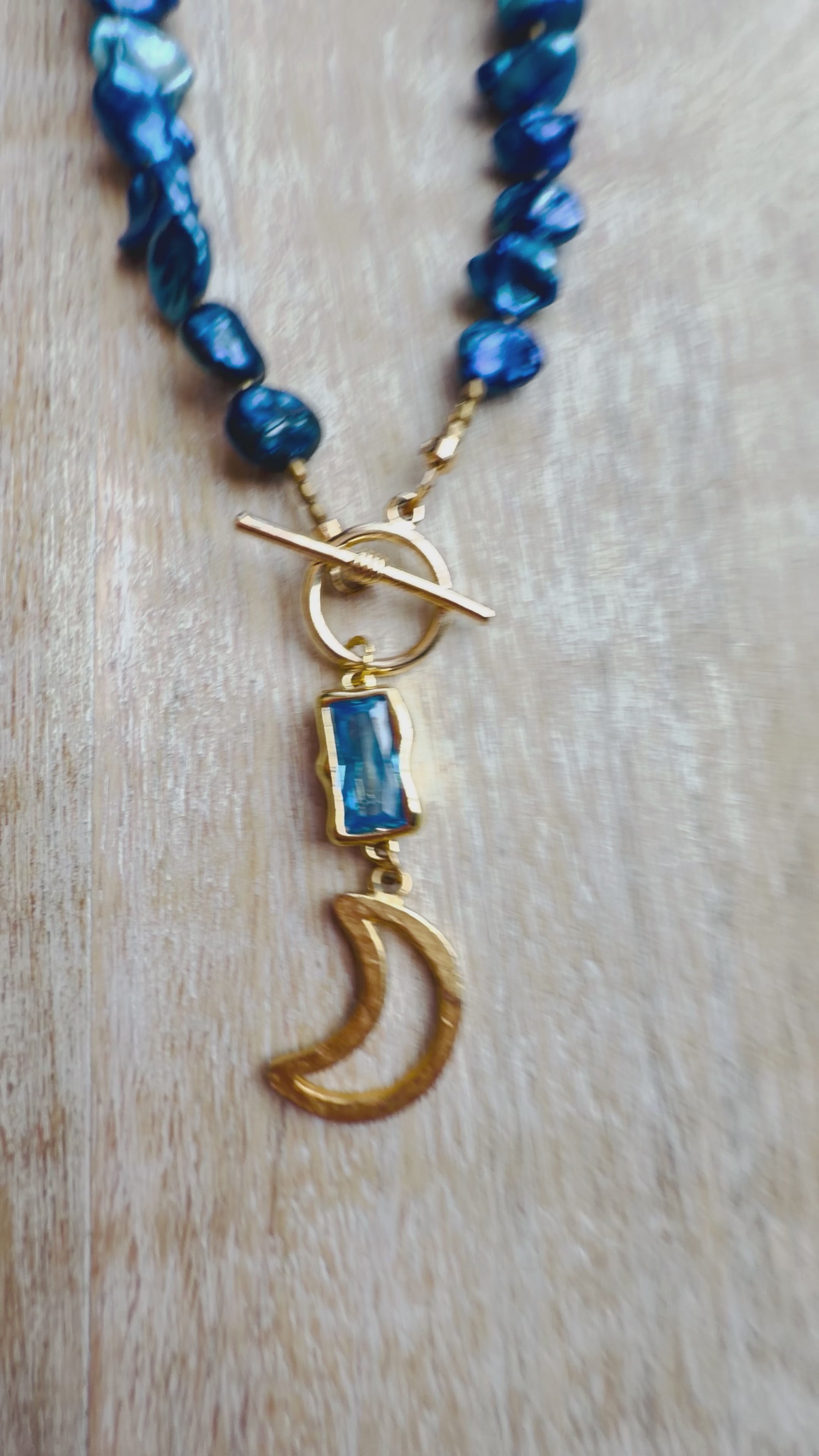 The Catalina Pearl Moon Necklace