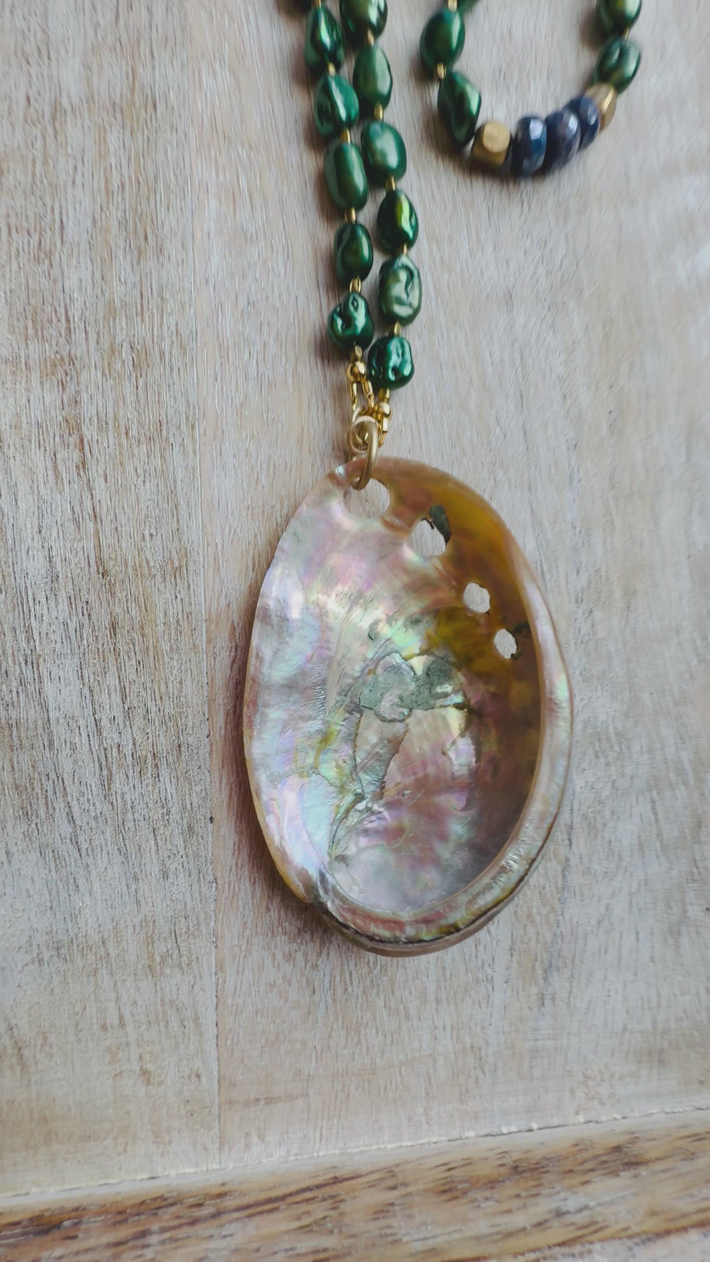 Cambria Pearl & Abalone Necklace